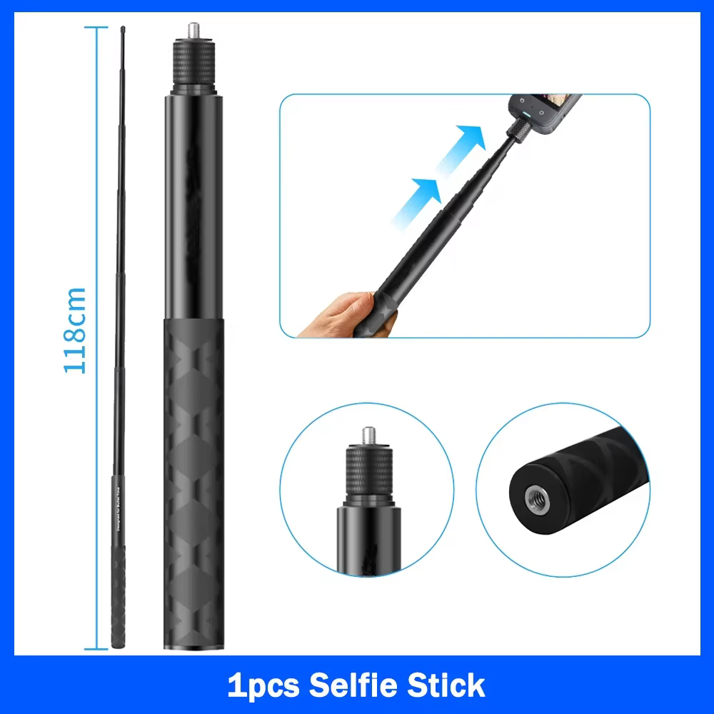 Insta360 X2 X3 X4 X5 Motorcycle Bike Mount Selfie Stick Kit