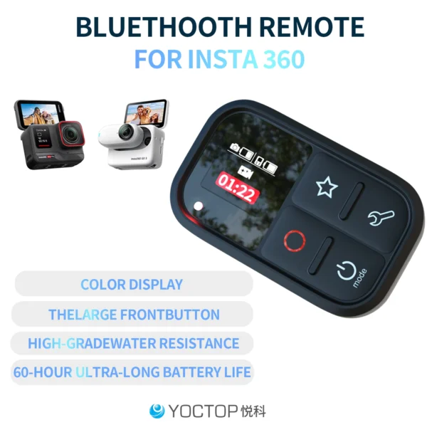 YOCTOP Bluetooth Remote for Insta360 Sports Cameras