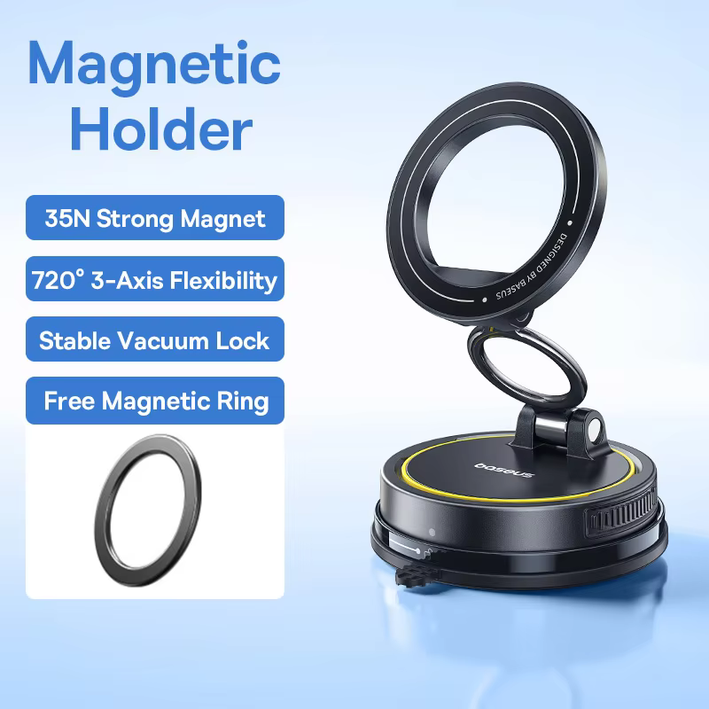 Baseus Vacuum Magnetic Car Phone Holder 360° Rotation