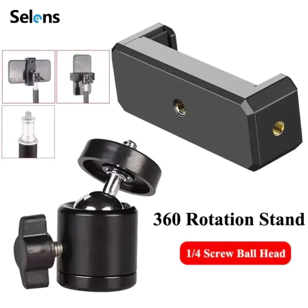 Selens Universal Mobile Phone Clip with 360° Rotation