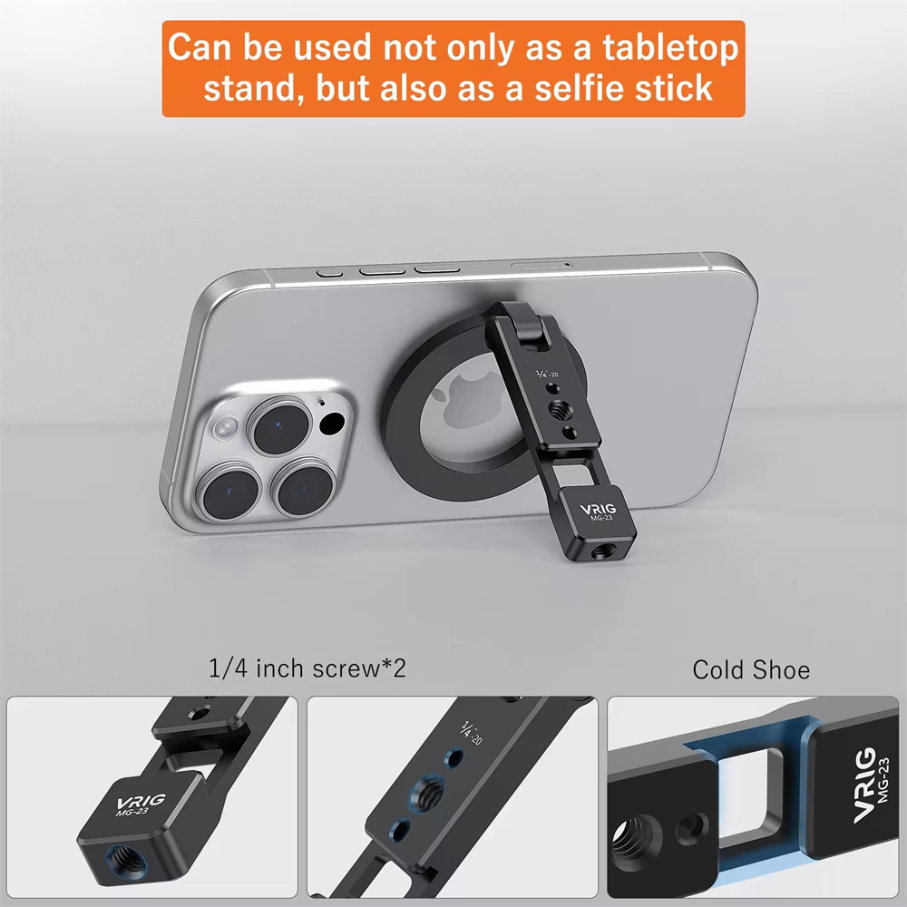 VRIG Magnetic Phone Stand MagSafe Cold Shoe Tripod Mount