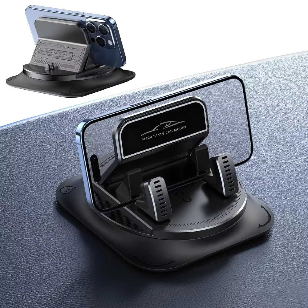 One-Hand Operated 360° Rotatable Dash Phone Mount