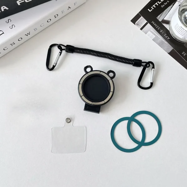Magnetic Clip Phone Holder with Elastic Rope for iPhone 13-16
