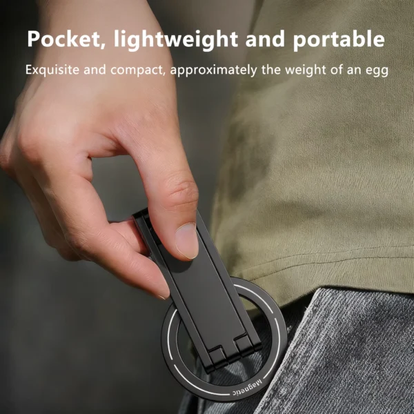Foldable Magnetic Aluminum Phone Tripod Stand with 360° Rotation