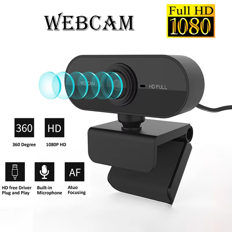 1080P Full HD Mini PC Webcam with Microphone USB