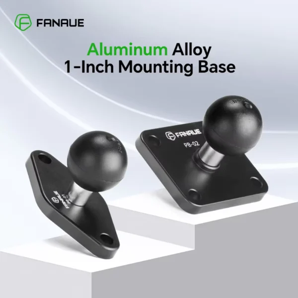 FANAUE Aluminum 1-Inch Ball Adapter with Multiple Bases