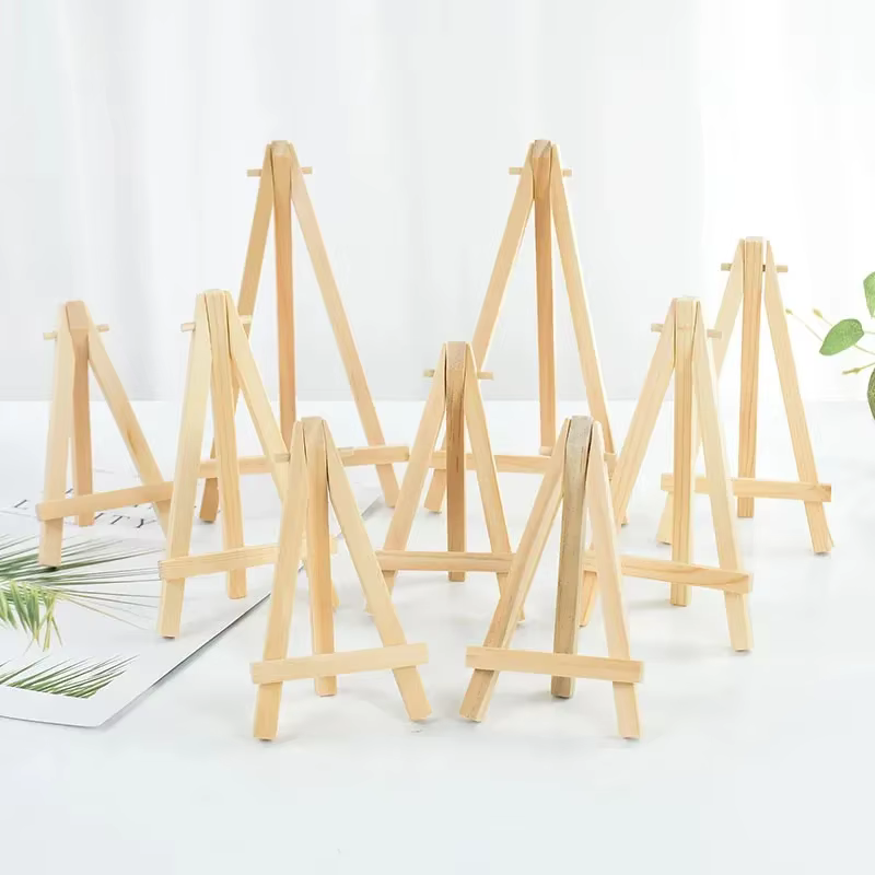 10pcs Wooden Mini Easel Display Stands for Art & Crafts