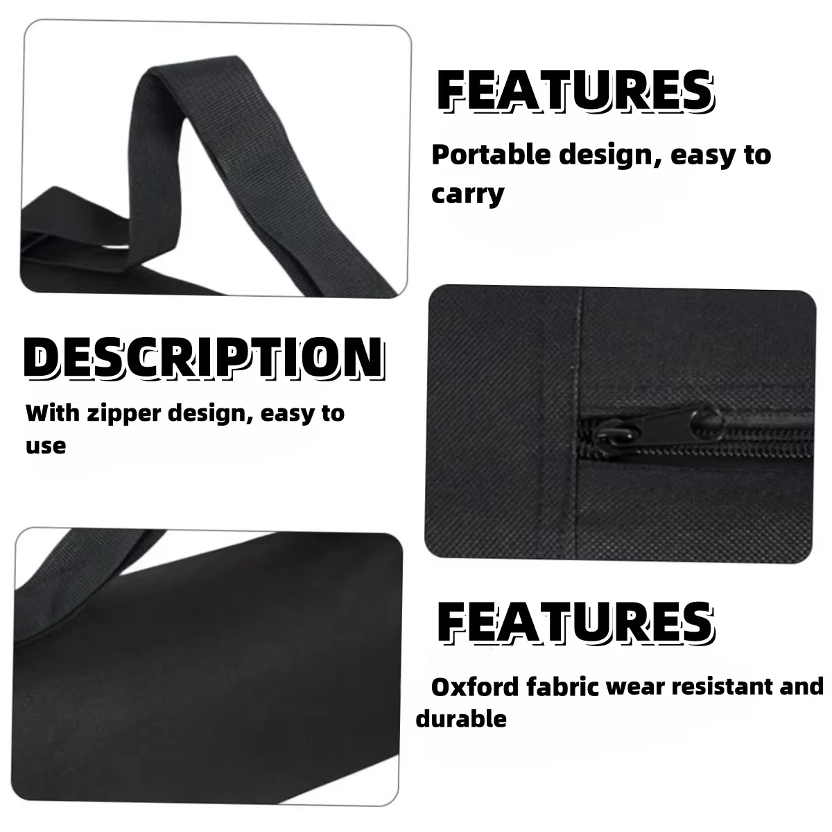 Portable Tripod Storage Bag with Adjustable Strap 40-84cm