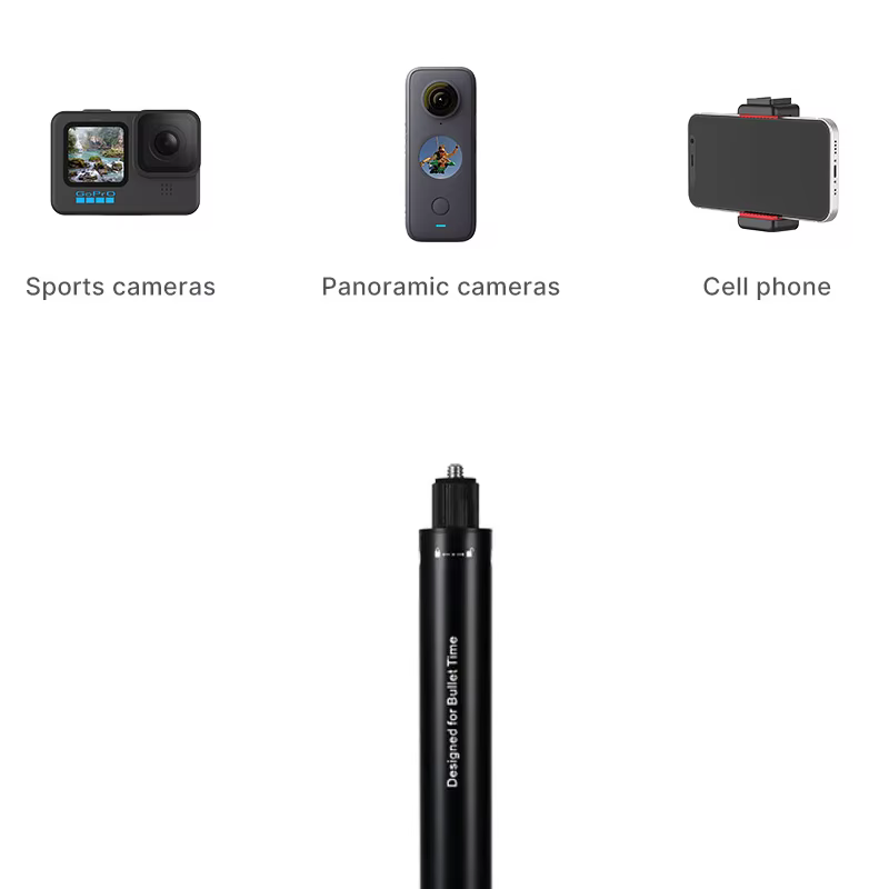 Invisible Extendable Selfie Stick Compatible Insta360 GoPro