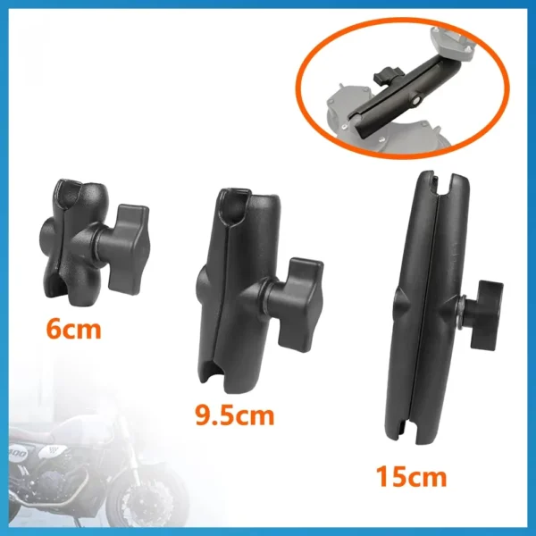 Aluminum Alloy Double Socket Arm for 25mm Ball Head 6-15cm