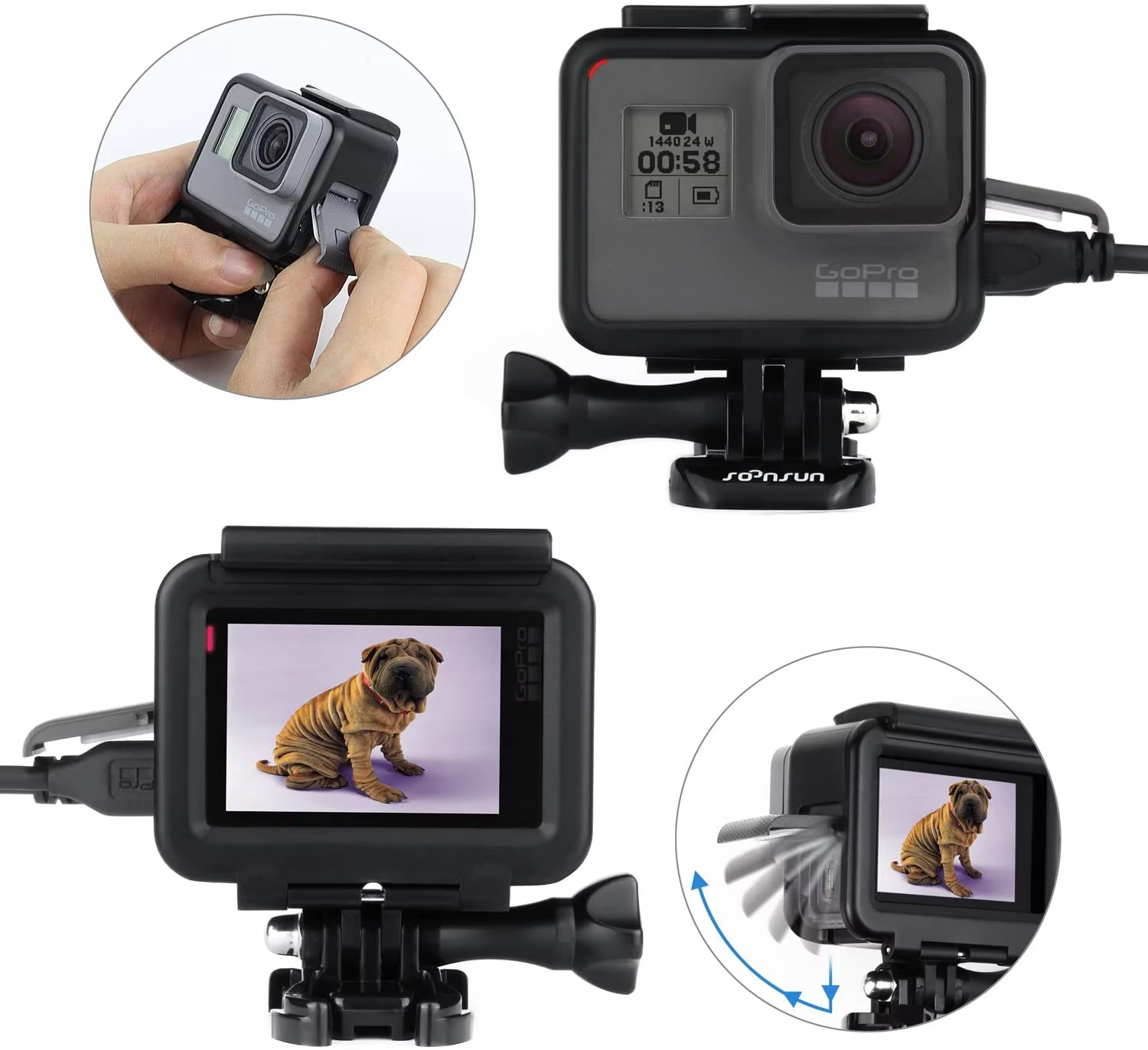 Protective Frame Housing Case for GoPro Hero Models