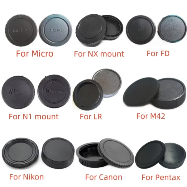 Camera Body and Rear Lens Cap for DSLR Cameras