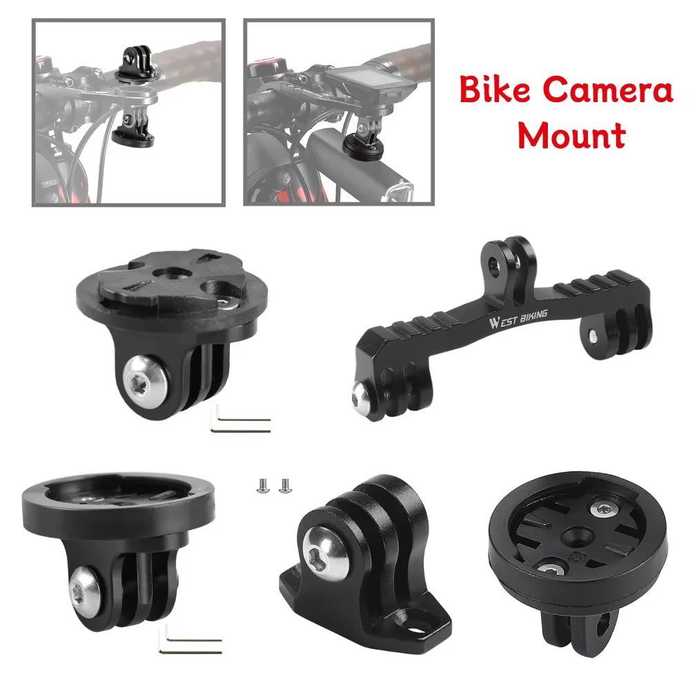 Aluminum Bike Camera & Light Mount Adapter for Garmin Gopro