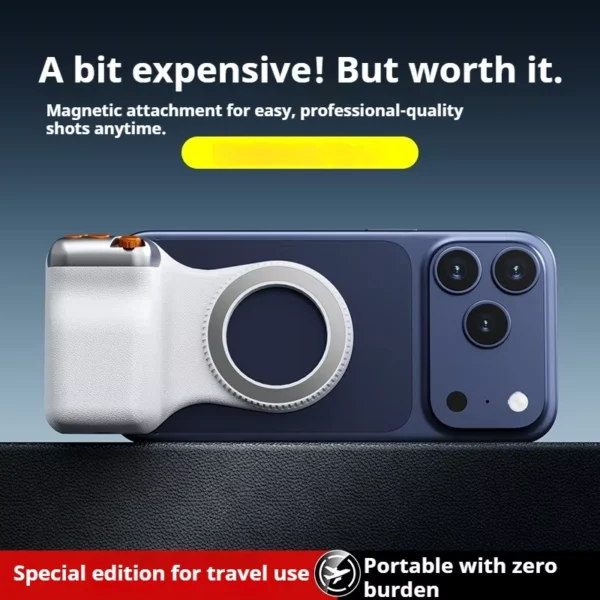 Magnetic Mobile Phone Holder with Ergonomic Grip for iPhone & Android