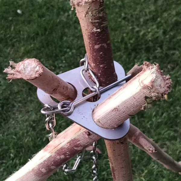 Portable Stainless Steel Camping BBQ Tripod Hanging Rack
