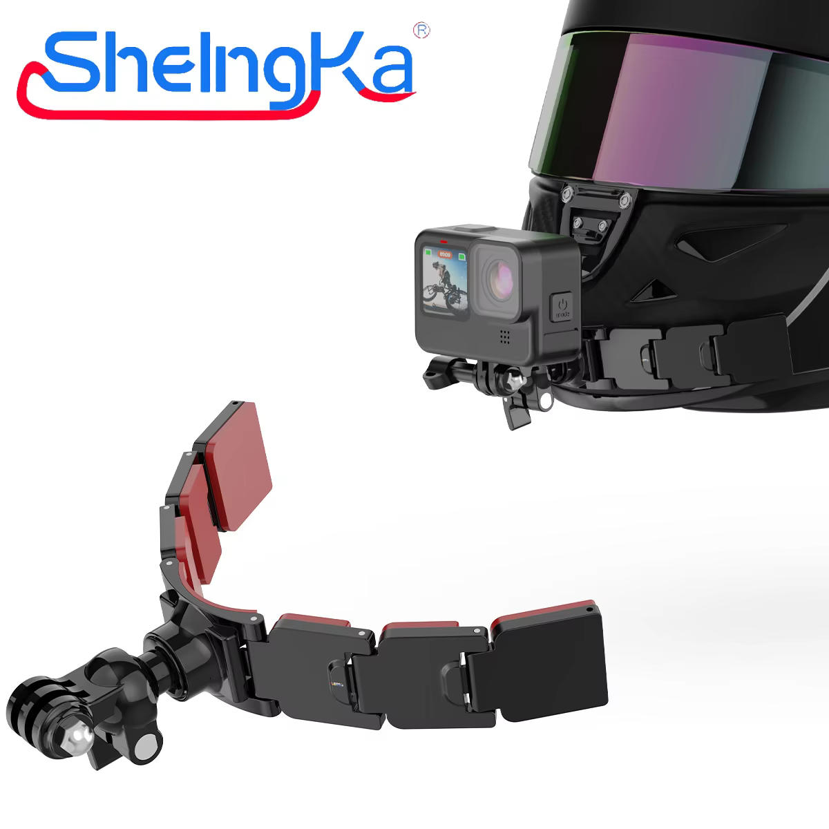 Sheingka Helmet Chin Mount for GoPro & Action Cameras