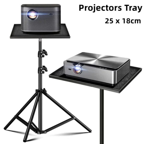 Universal Projector and Device Tray with 1/4 Inch Screw Adapter