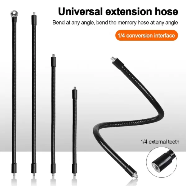 Flexible Aluminum Monopod Selfie Stick with 1/4" Screw