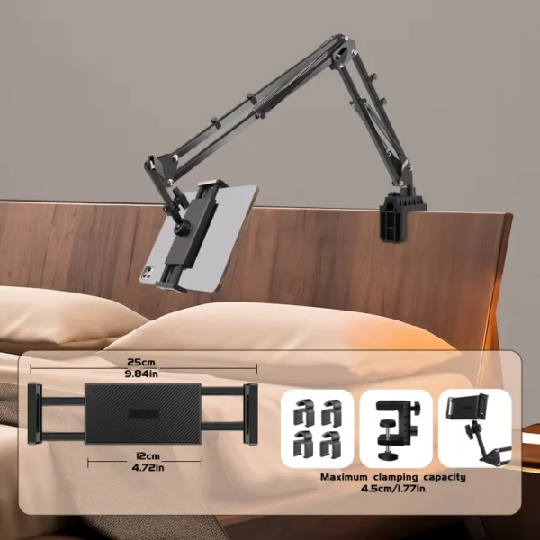 Adjustable Metal Tablet Holder for 4.7-13 Inch Devices