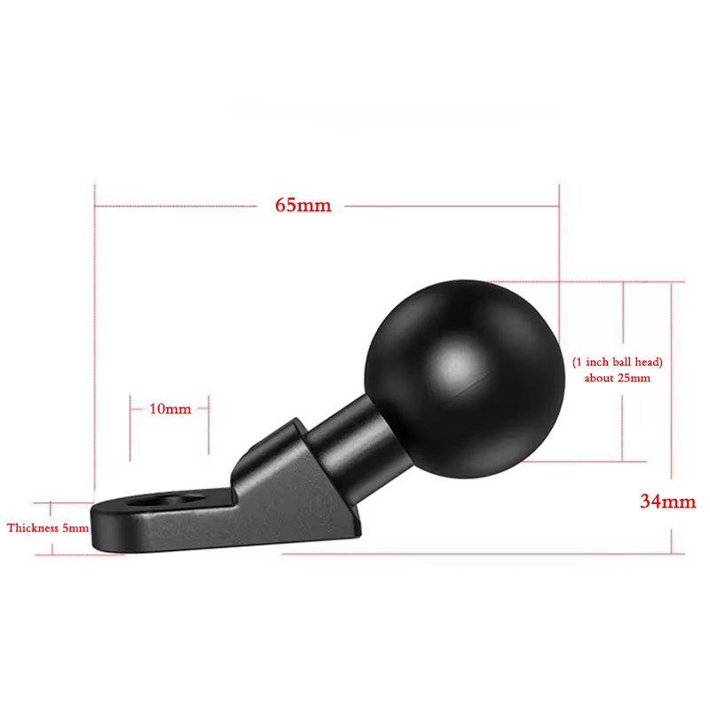 1 Inch Ball Head Mount Adapter for Cameras & Phone Holders