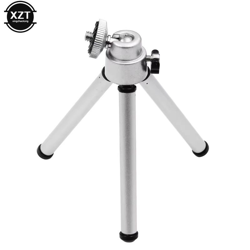 Mini Flexible 2-Section Aluminum Tripod Stand Holder