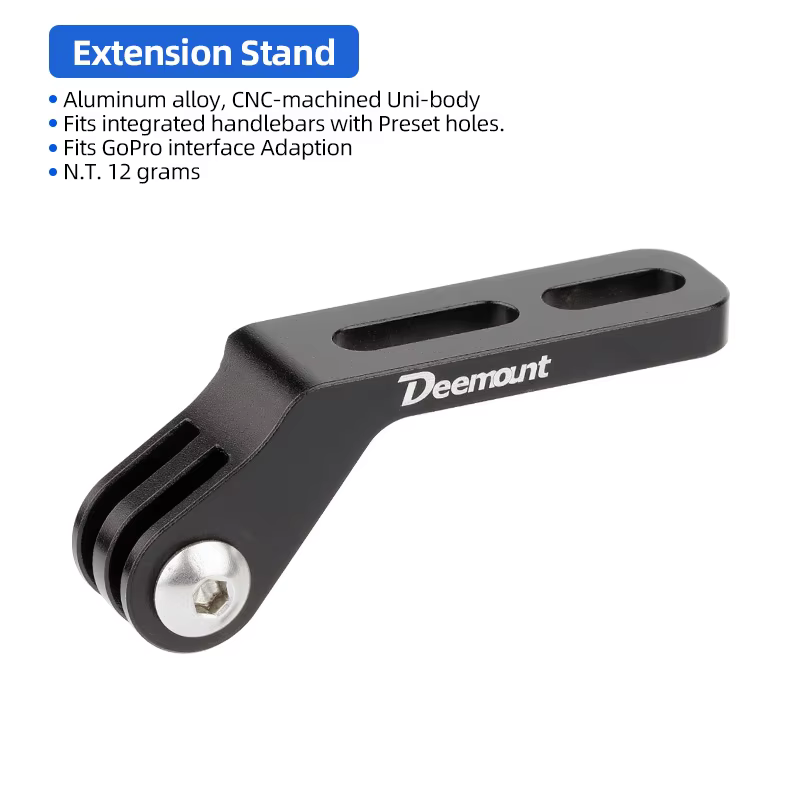 Deemount Aluminum Handlebar Headlight Bracket for GoPro