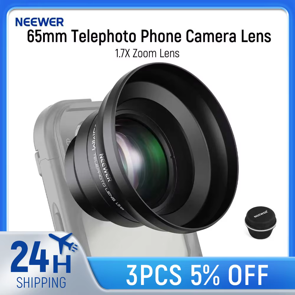 NEEWER 65mm Telephoto Phone Lens 1.7X Zoom for iPhone 16/15