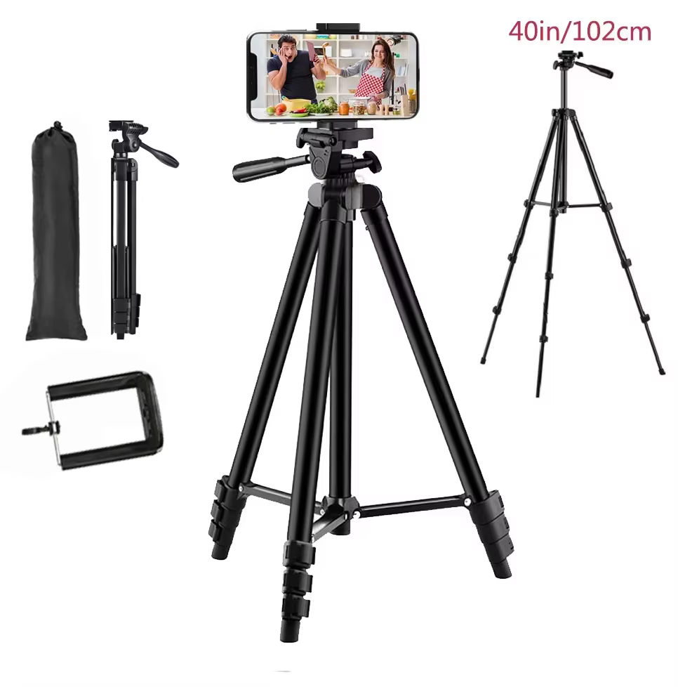 Aluminum Phone Tripod Stand with Bluetooth Remote