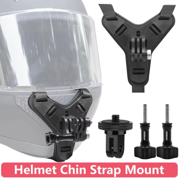 Motorcycle Helmet Chin Strap Mount for GoPro & Action Cameras