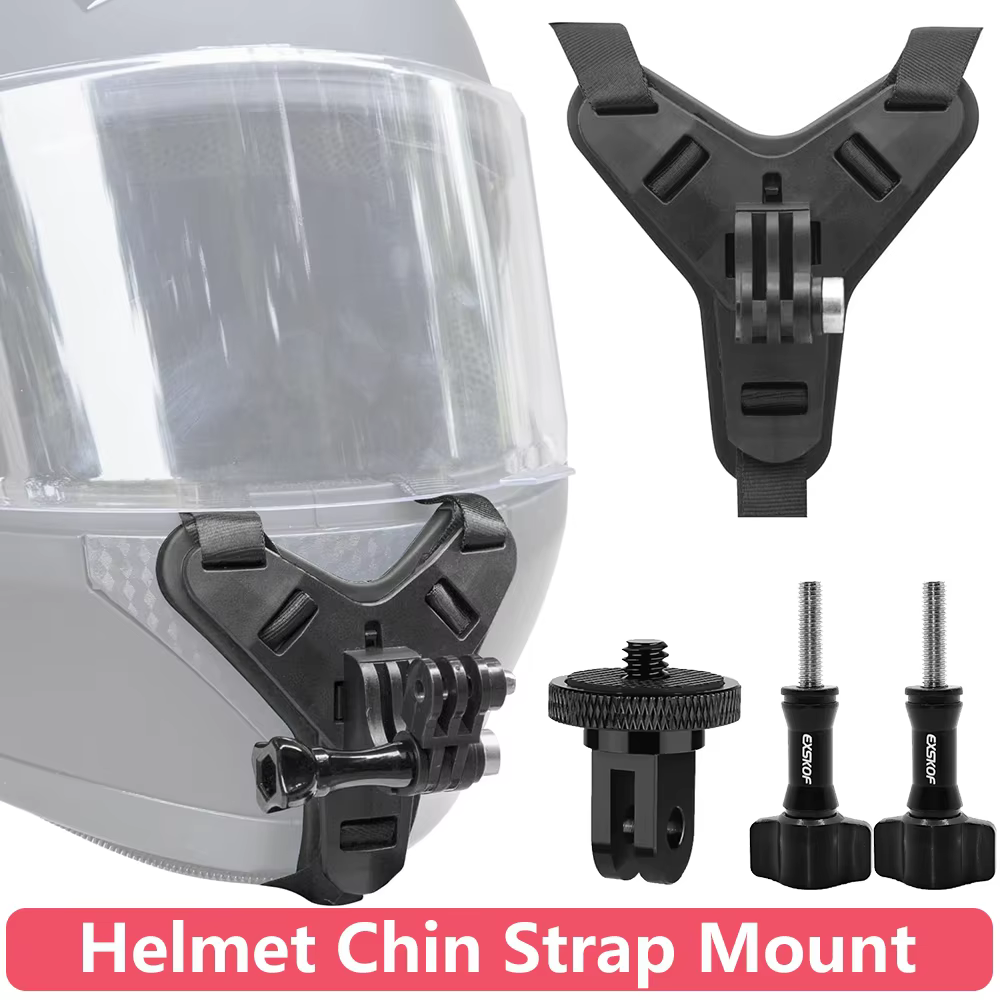 Motorcycle Helmet Chin Strap Mount for GoPro & Action Cameras
