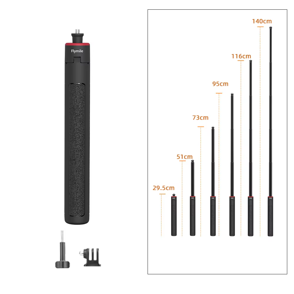 Flymile Extendable Tripod Selfie Stick for Action Cameras