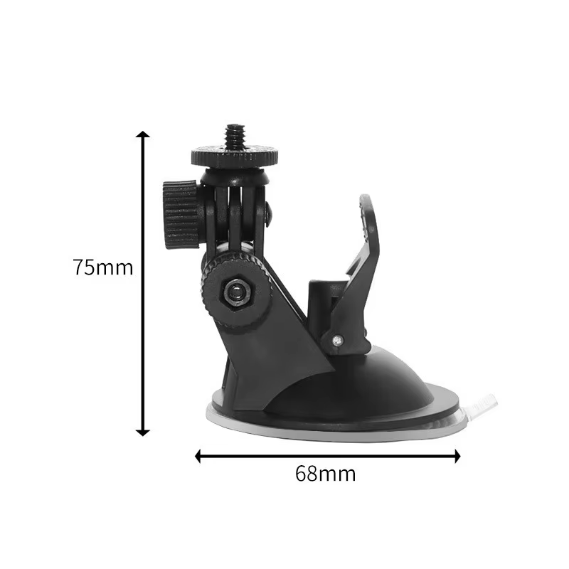 Suction Cup Car Mount with Tripod Adapter for GoPro & Phones
