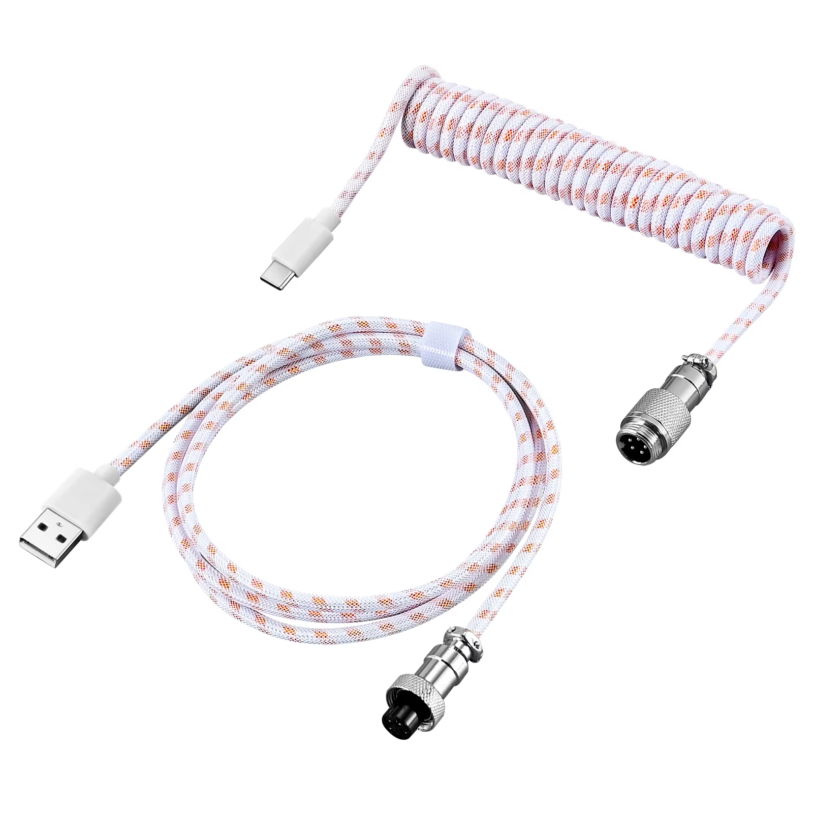 3m Coiled Type C to USB-A Mechanical Keyboard Cable