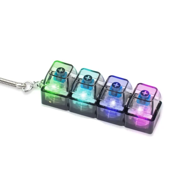 LED Light Keyboard Keychain Fidget Toy for Stress Relief
