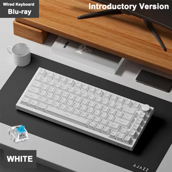 Ajazz AK820 Wired Mechanical Keyboard With Rotary Volume