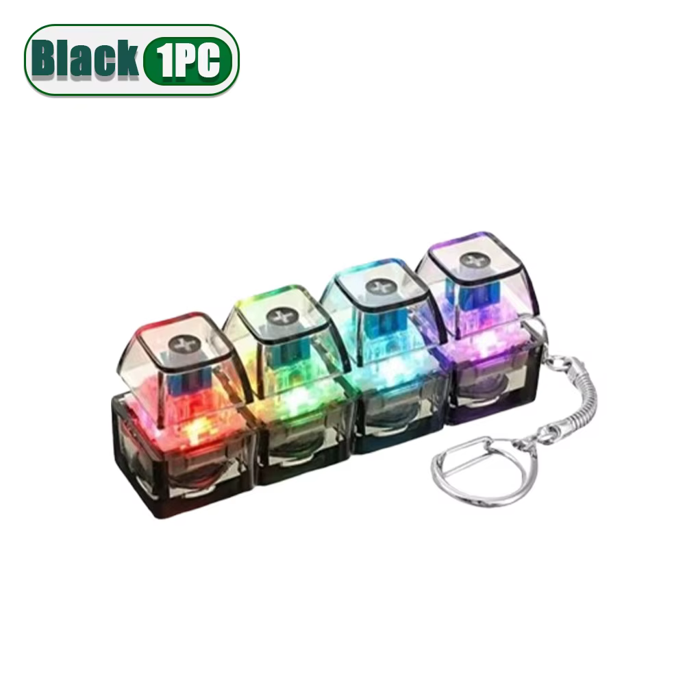 LED Light Up Clickable Keychain Fidget Toy for Stress Relief