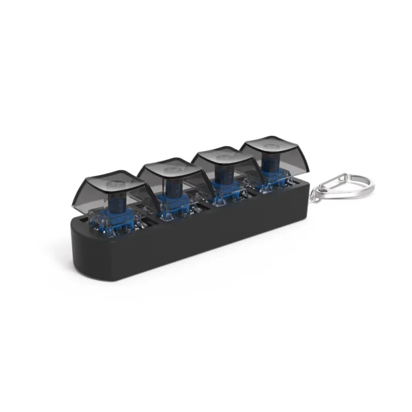 4-Key Mechanical Keyboard Fidget Toy Keychain for Stress Relief