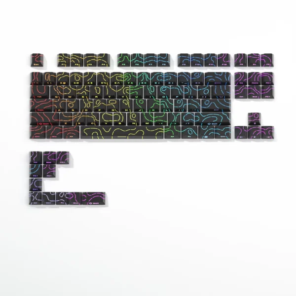 Topographic 4.0 PBT Cherry Profile 98-Key Side Print Keycaps