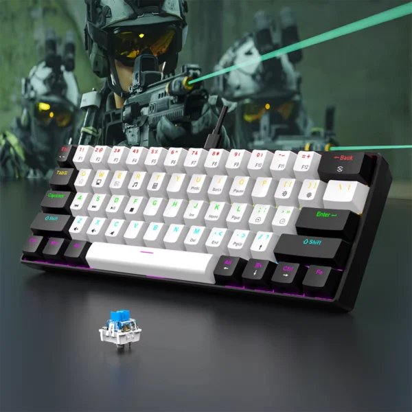 7KEYS 60% Wired Mechanical Keyboard RGB Mini Layout