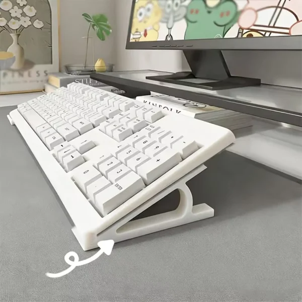 Ergonomic Plastic Keyboard Height Increasing Stand with Anti-Slip