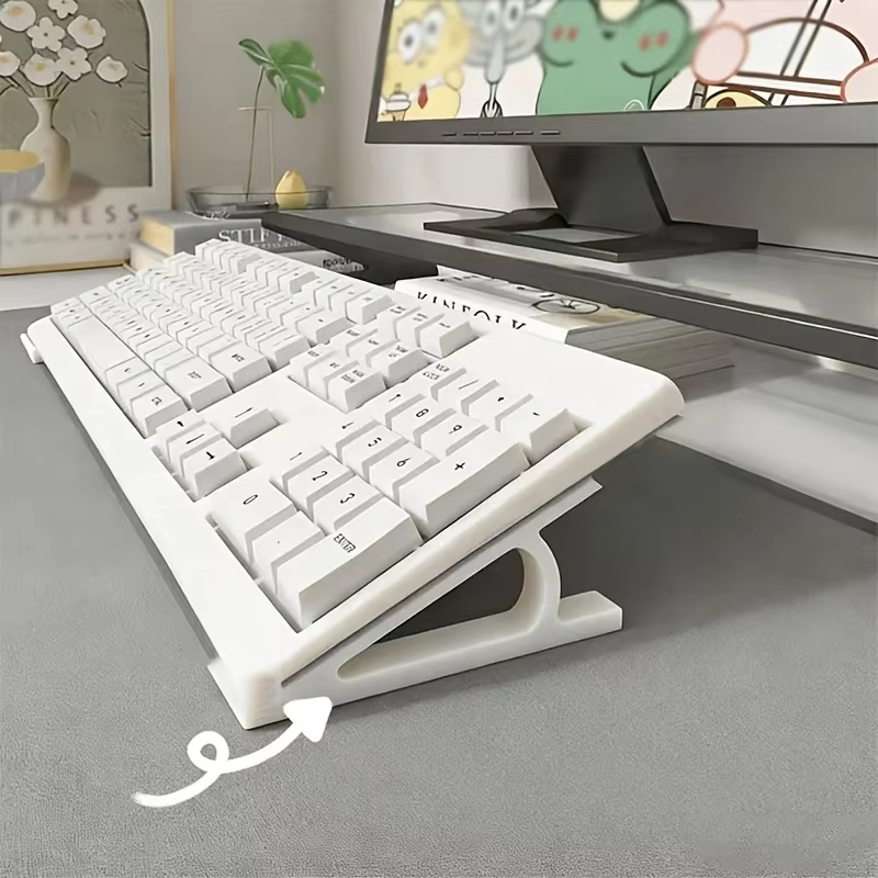 Ergonomic Plastic Keyboard Height Increasing Stand with Anti-Slip