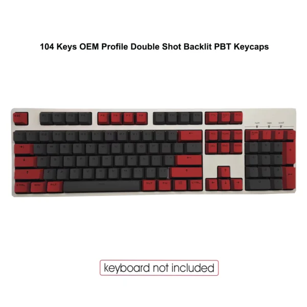 Womier 138 Key Retro Gray Brown PBT Double Shot Keycaps