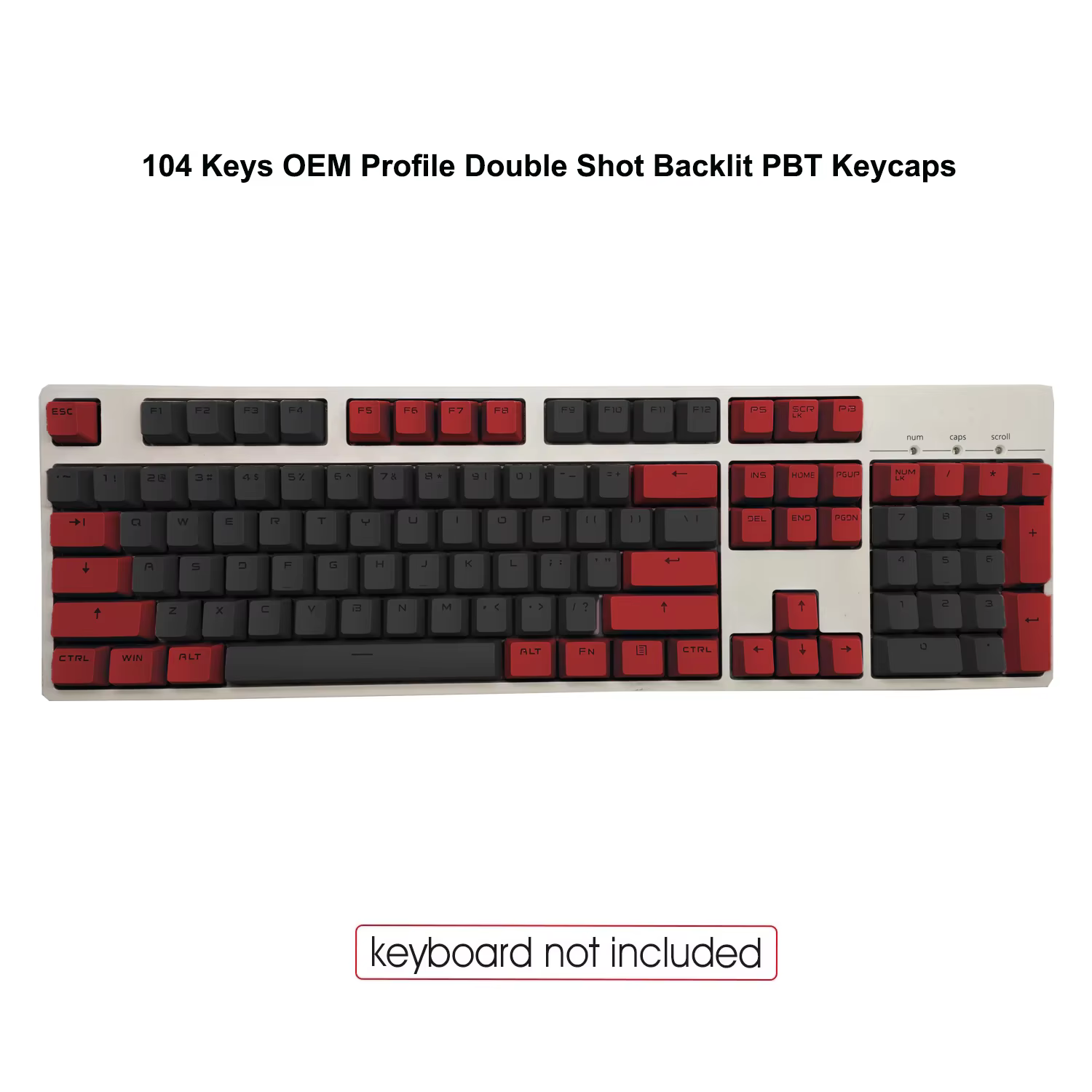 Womier 138 Key Retro Gray Brown PBT Double Shot Keycaps