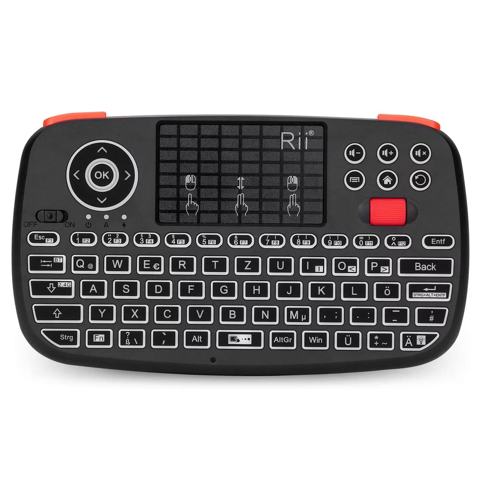 Rii i4 Mini Wireless Keyboard with Touchpad and Backlight
