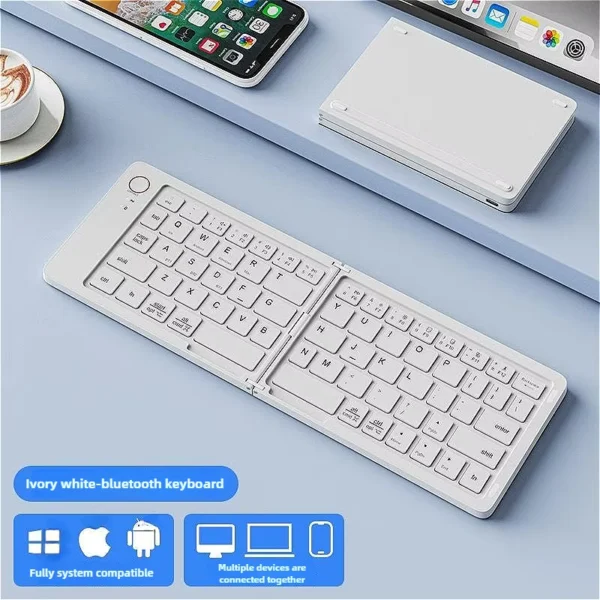 MINGCVIL Mini Foldable Bluetooth Keyboard for IOS Windows