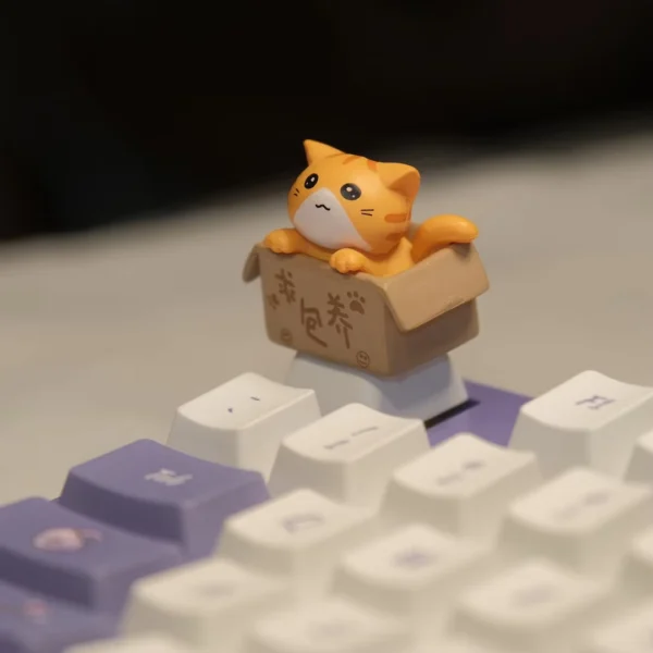 Cute Cat 3D Resin Keycap for MX Mechanical Keyboards