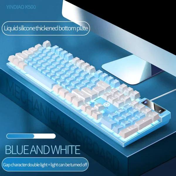 YINDIAO Wired Gaming Keyboard with Numpad - Membrane Style