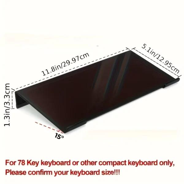 Compact Acrylic Keyboard Stand Durable Desktop Lifter