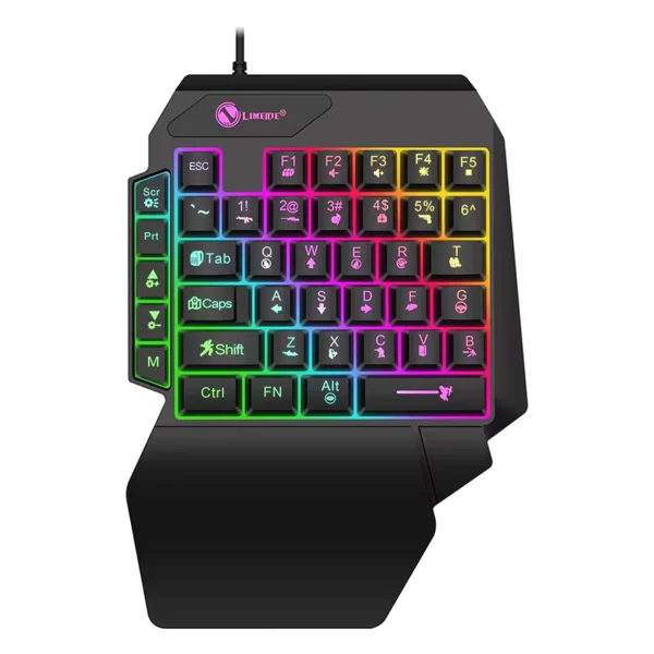 35-Key Mini One-Handed Wired Backlit Gaming Keyboard