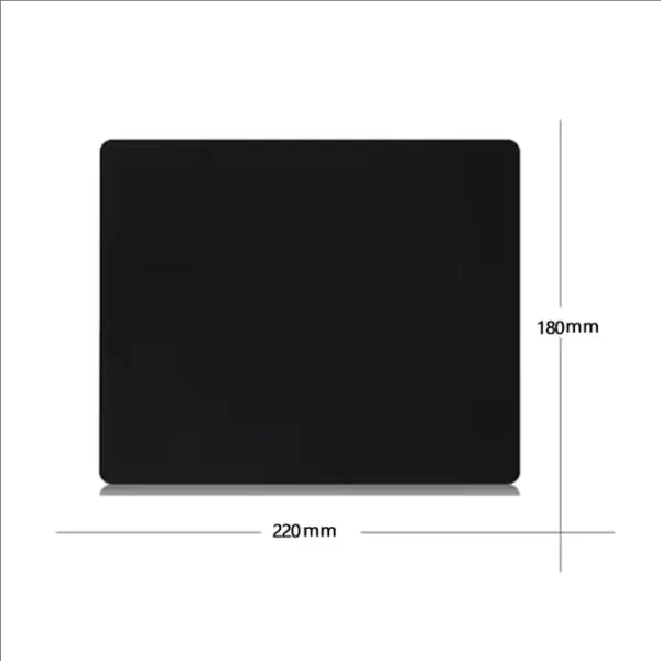 Compact Black Anti-Slip Rubber Mouse Pad 18x22 cm